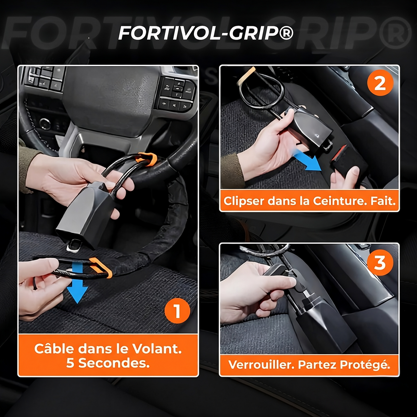 FORTIVOL-GRIP® – Antivol volant haute sécurité